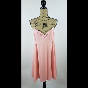 Elizabeth & James 100% Silk Pink Mini dress size L